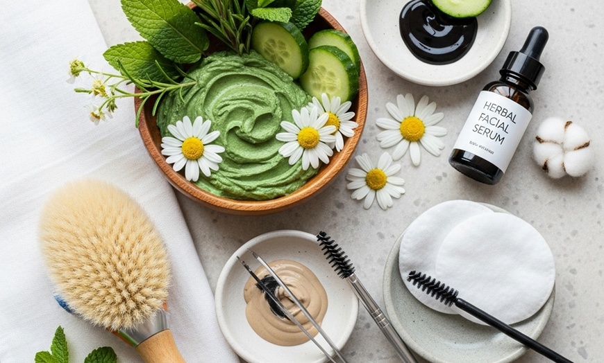 Image 2: Refresh with 1 or 2 Herbal Facial with Eyebrow Cleanup and Lash Tint