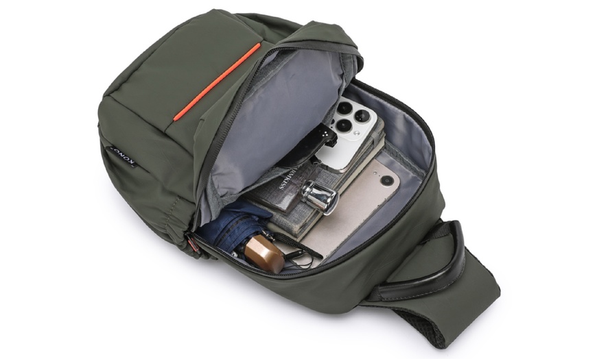 Image 16: Men's Lightweight Dalily Crossbody Bag 