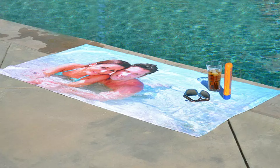 One or Two Custom Photo Beach Towels from MailPix (Up to 78% Off) - Second Medium