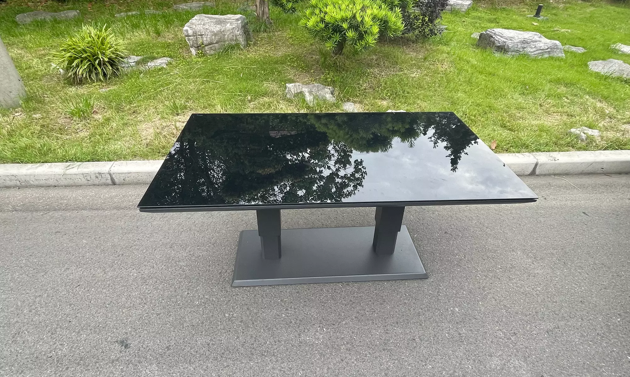 Aluminum Garden Sofa Set with Adjustable Dining Table - Image 7