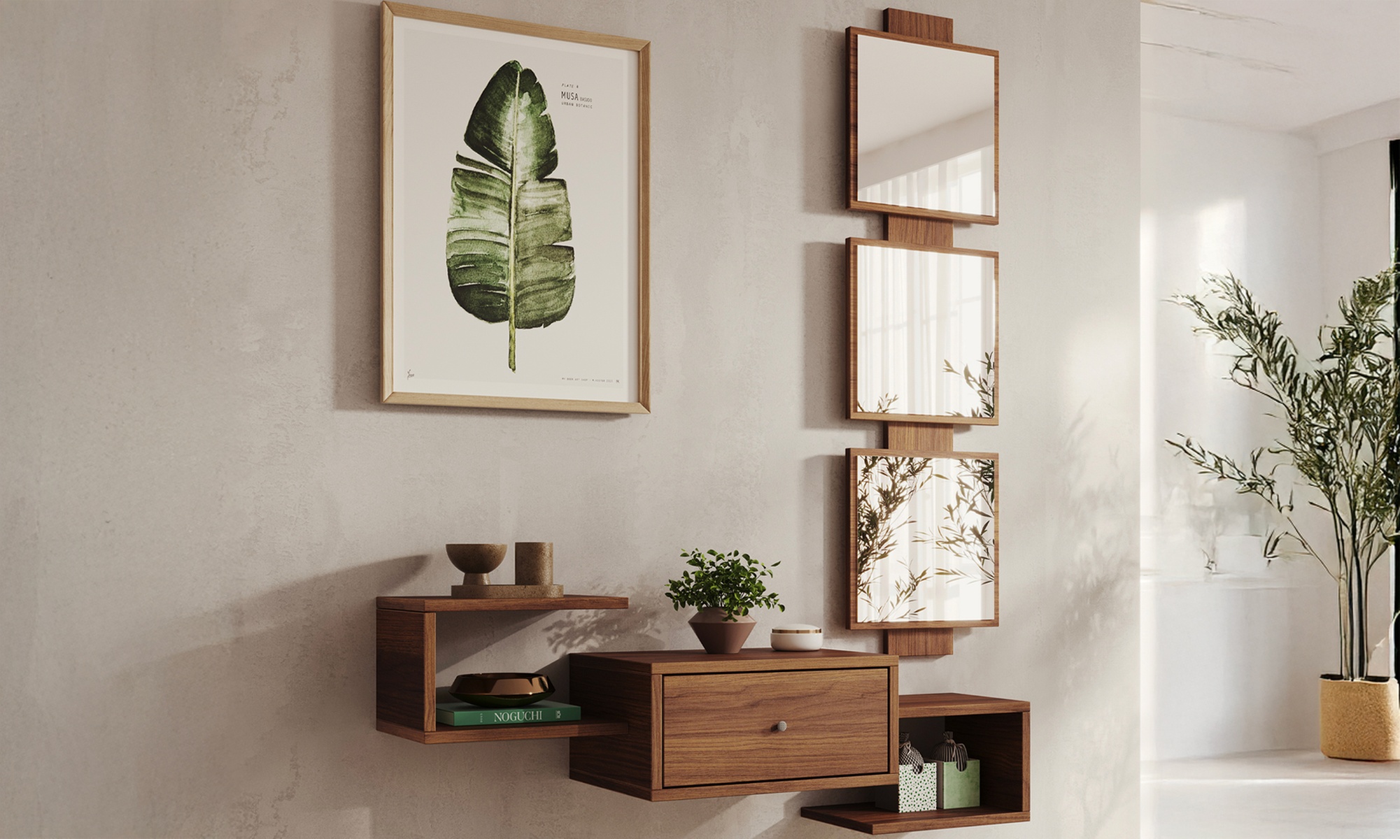 Meuble d'entrée "Neo" avec tiroir et miroir