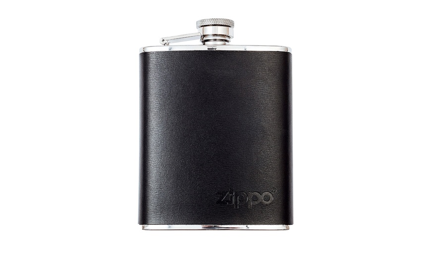 Image 4: Zippo Stainless Steel Flask with Optional Gift Set