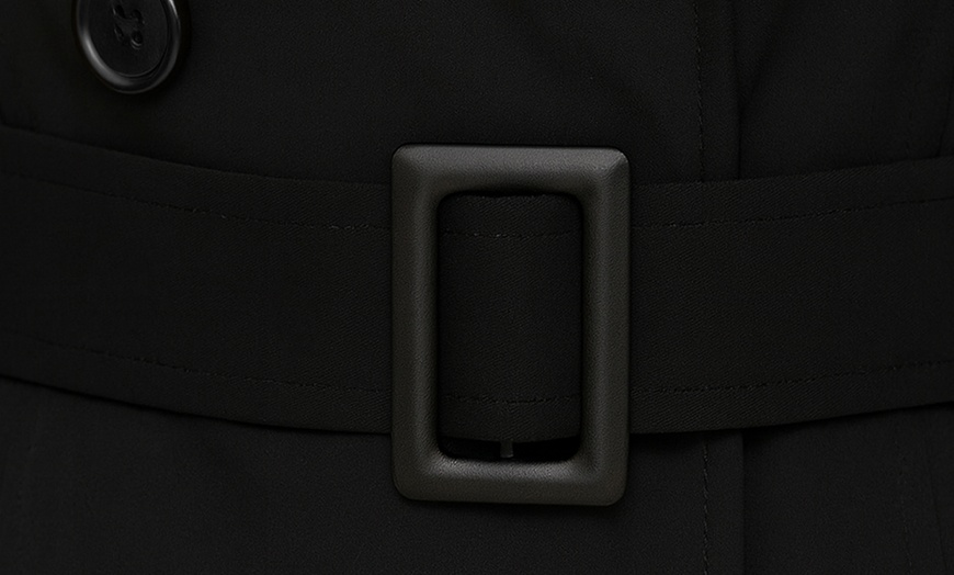 Image 12: Enzo Women's Trench Coat; Water-Resistant and Stylish Design