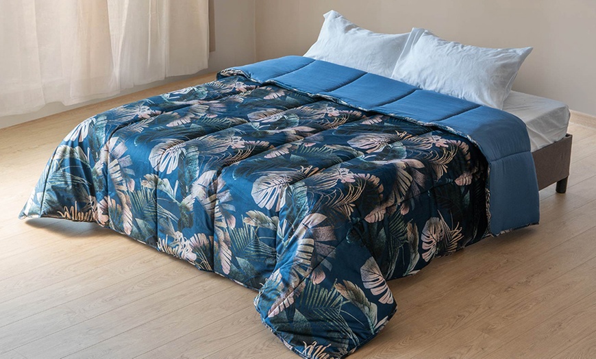 Image 1: Trapunta matrimoniale in velluto con stampa digitale