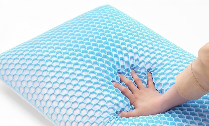 Image 2: Oreiller en mousse à mémoire de forme et nid d'abeille, Sampur