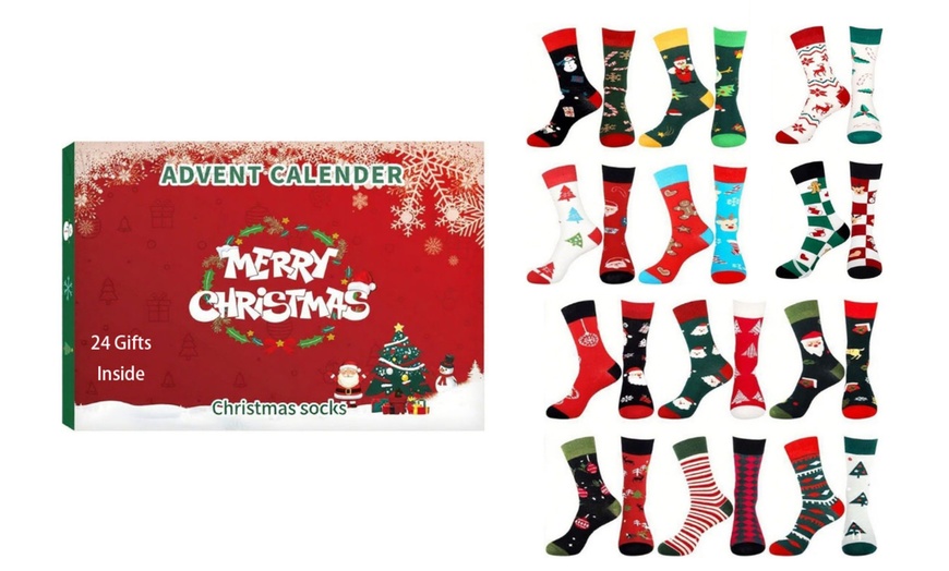 Image 5: Christmas Colourful Socks Advent Calendar