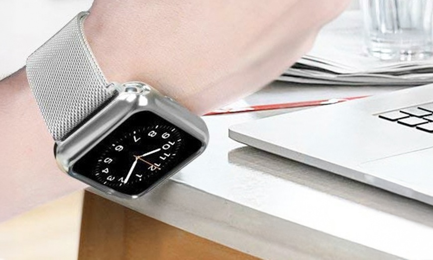 Image 2: Soft Flexible Anti-Scratch Resist Cover Protective Bumper Case for Apple Watch