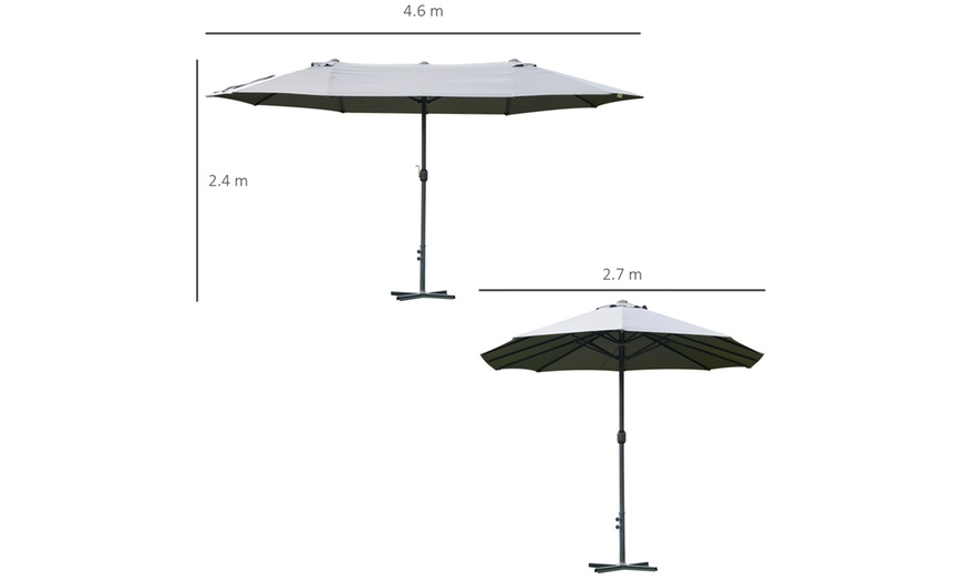 Image 12: Outsunny 4.6m Parasol