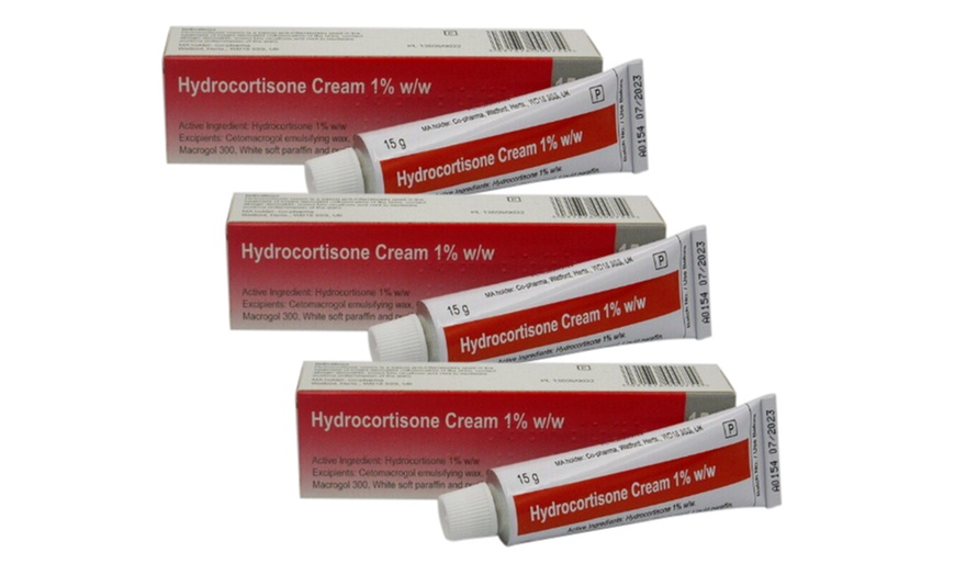 Image 1: Hydrocortisone Cream for Inflammation and Itchy Skin Relief Pack of 3