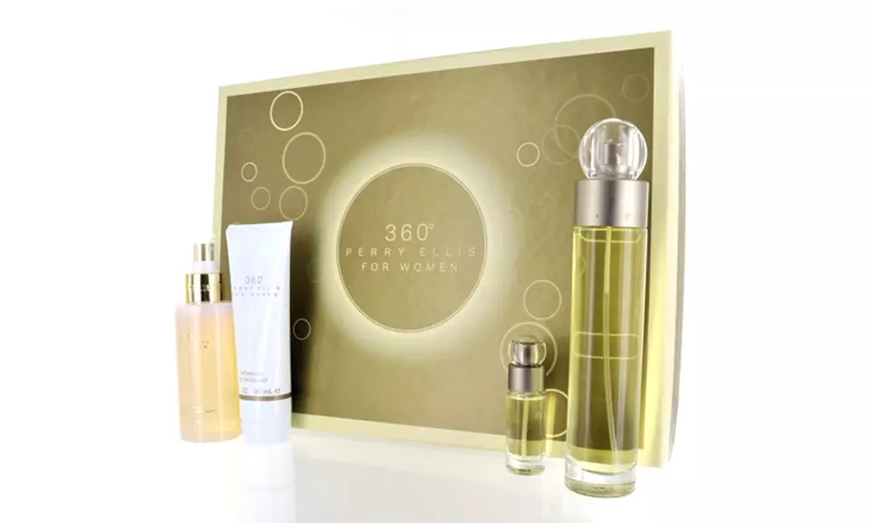 Perry Ellis 360 By Perry Ellis 4 Piece Gift Set - 3.4 Oz Eau De Toilette Spray