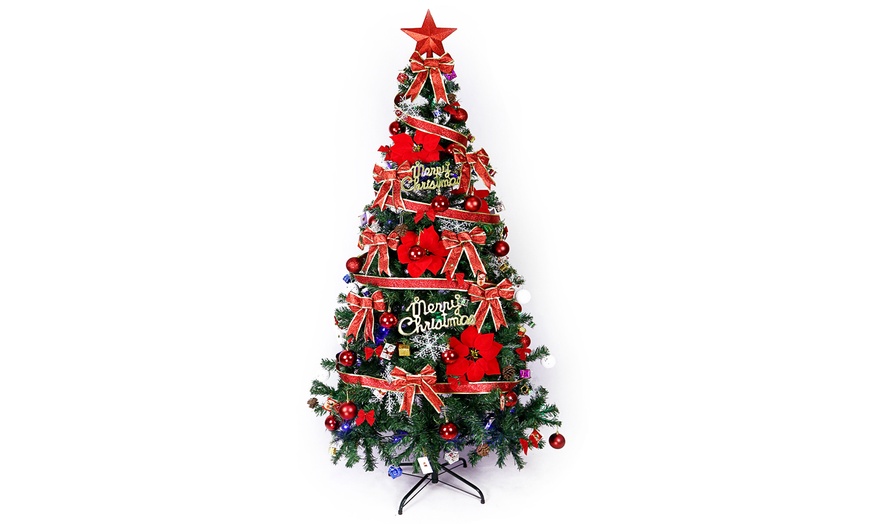 Image 3: 5ft & 6ft Christmas Trees with Decorations