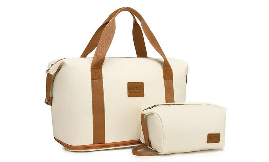 Image 6: Set de maleta de viaje y neceser Kono Cream