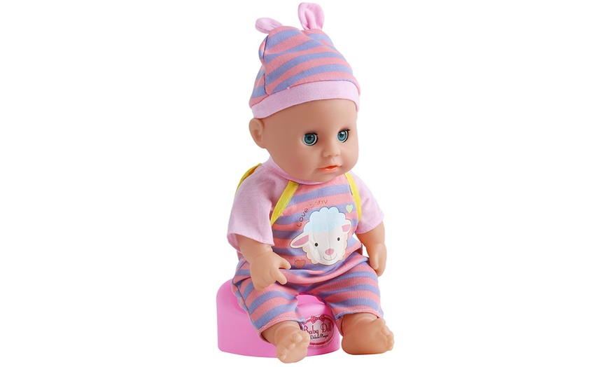 Image 4: Deao 14'' My First Baby Doll Play Set with 15-Piece Accessories 