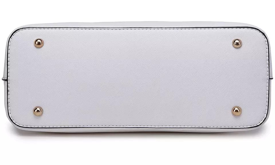 Damen-Handtasche und Geldbörse in Leder-Optik