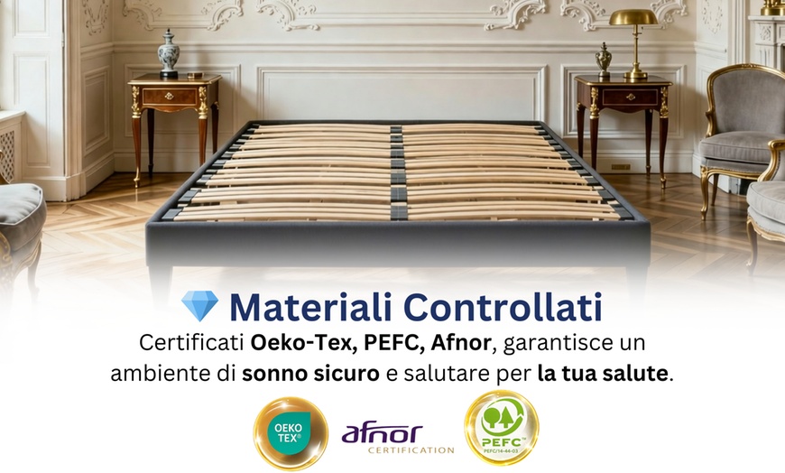 Image 25: Rete a doghe e materasso in memory foam