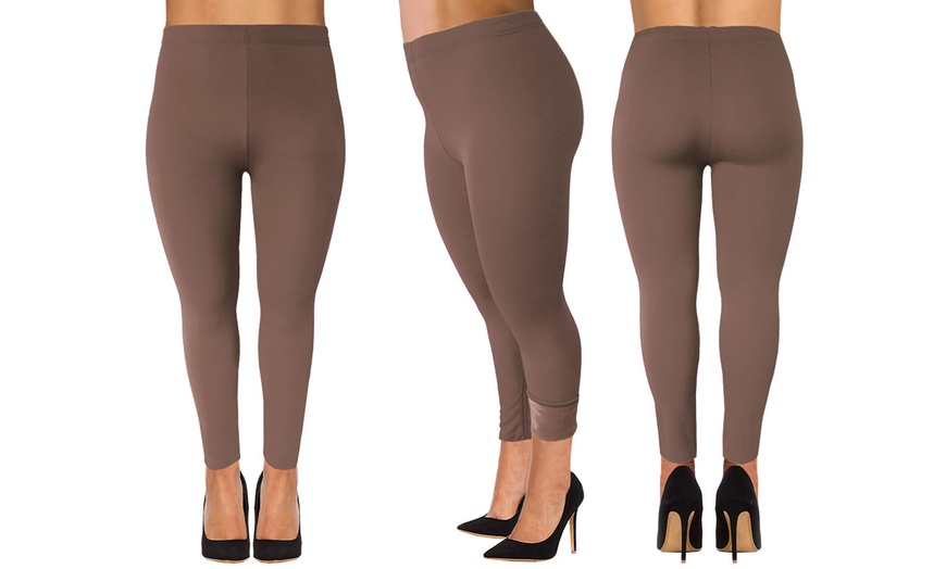 Image 7: Plus Size Thick Fur Lined Leggings