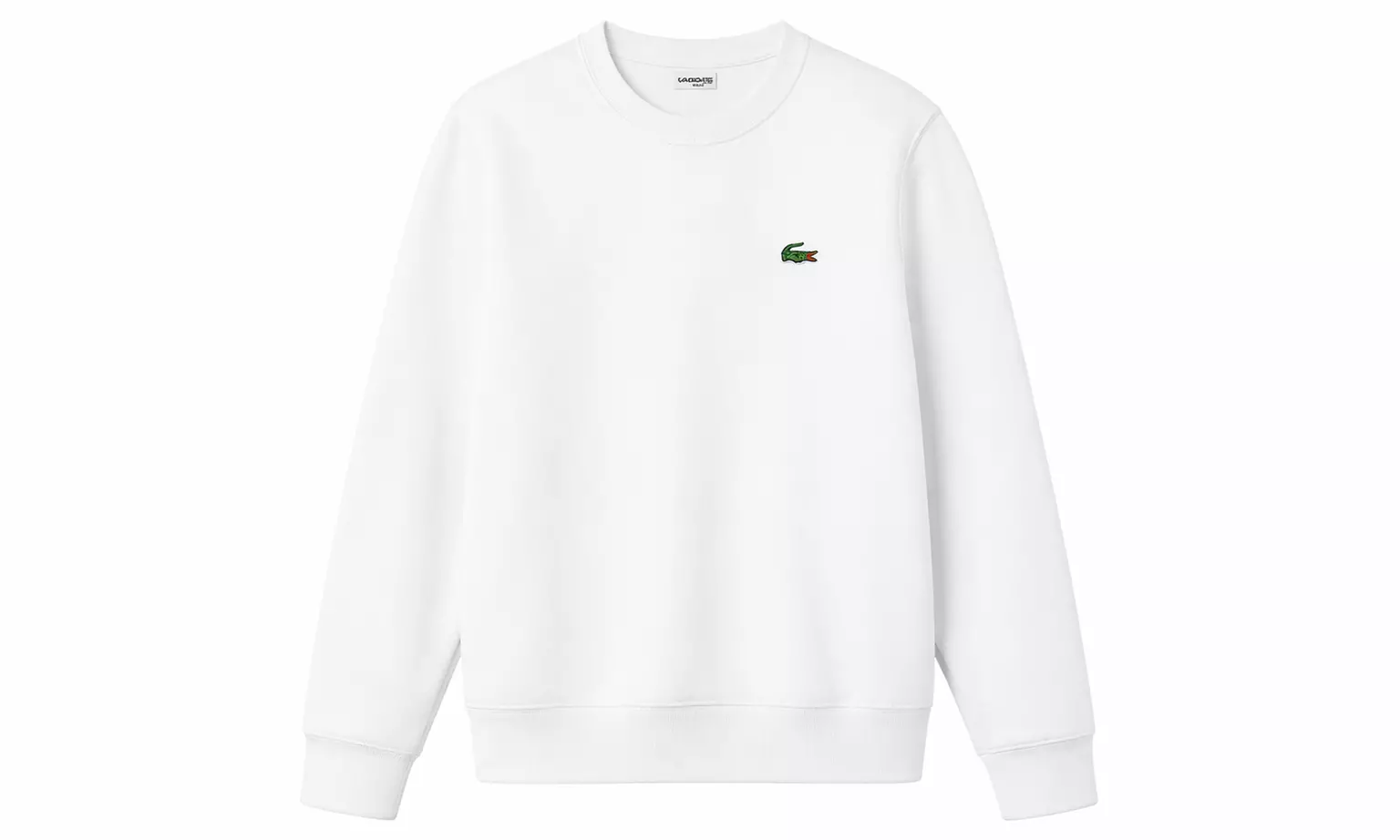 Sweatshirt Lacoste à col rond avec logo en molleton de coton, tailles et coloris au choix - Image 7
