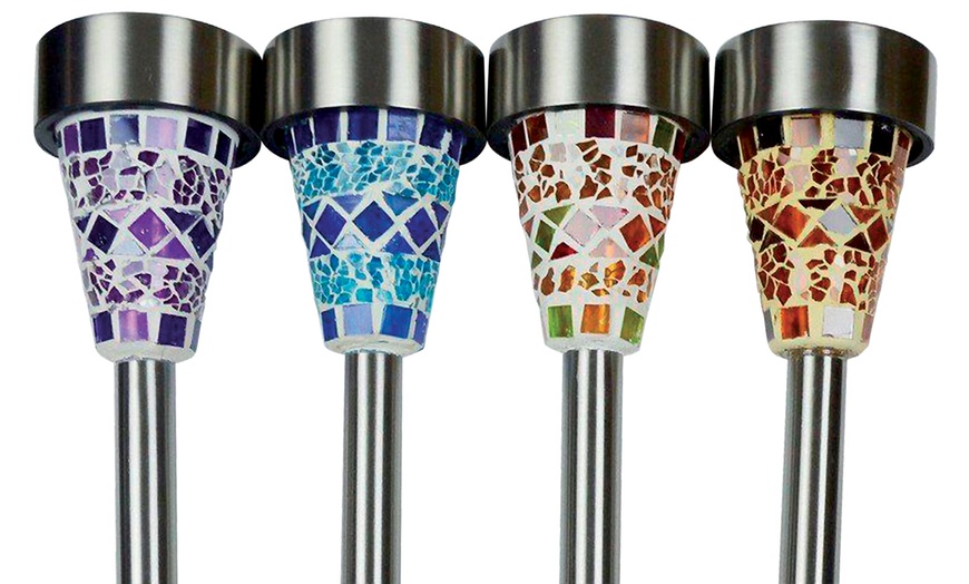 Image 3: Six Solar Garden Mosaic Lights