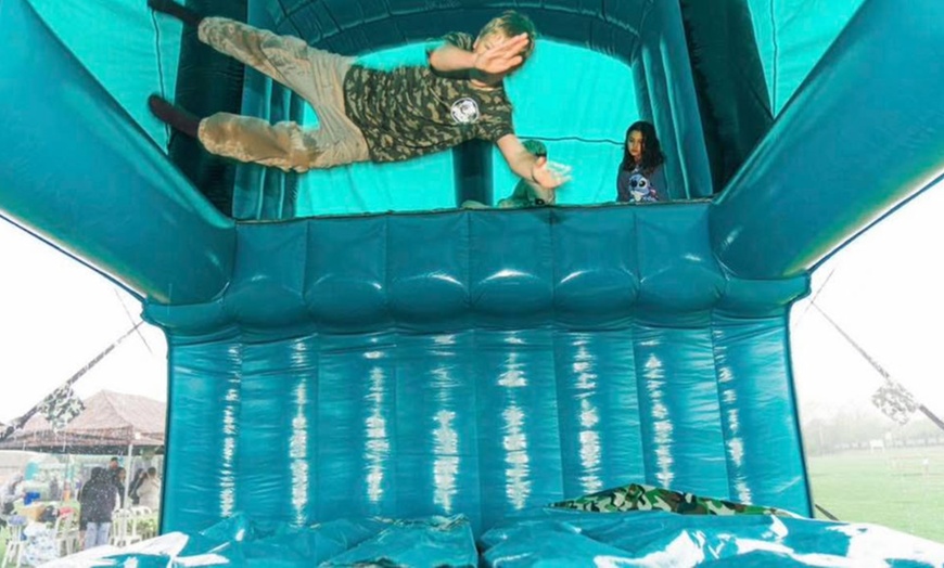 Image 6: Bounce Camp: Family Tickets for 640ft Inflatable Obstacle Course Fun