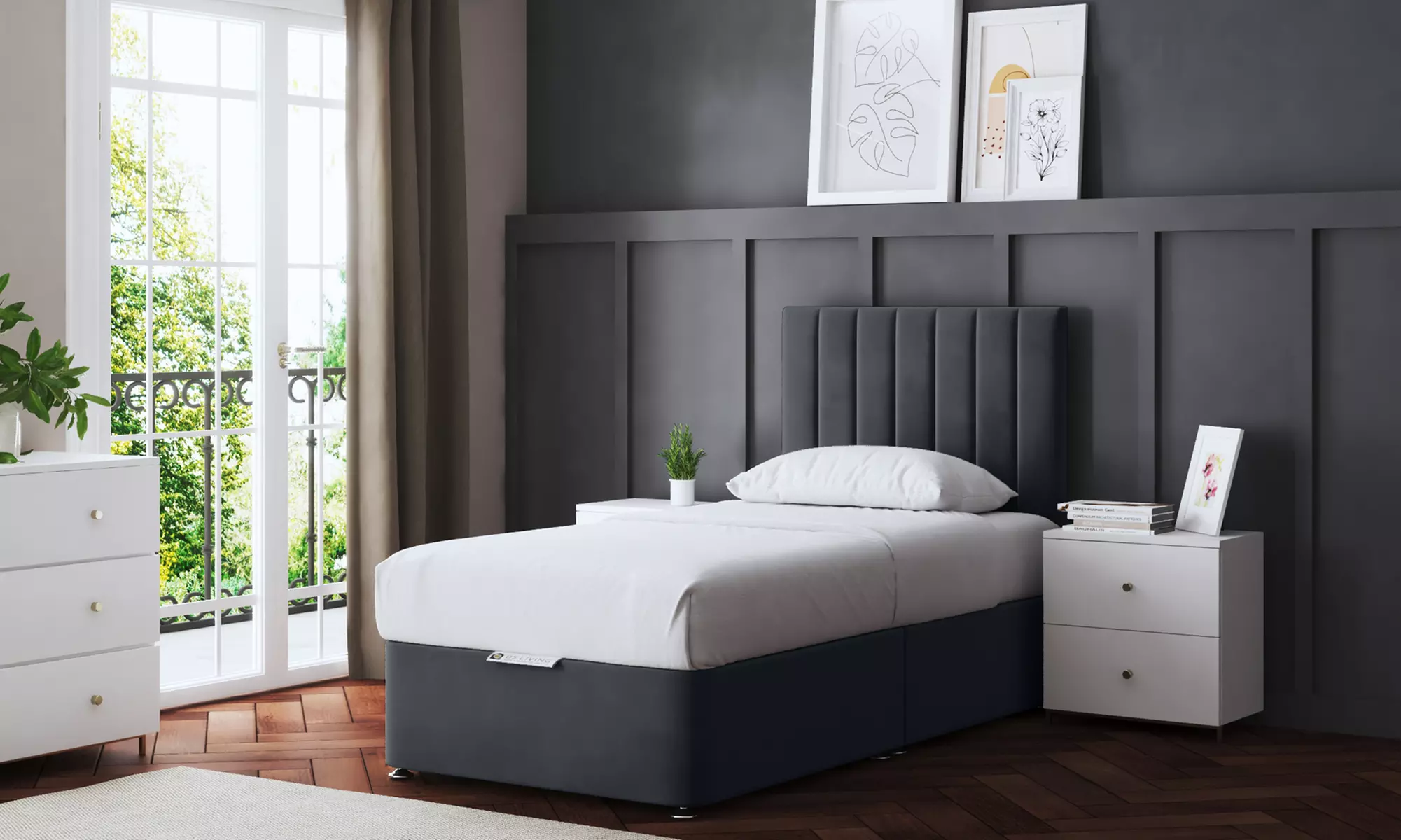 Amelia Panel Divan Bed - Primary Image