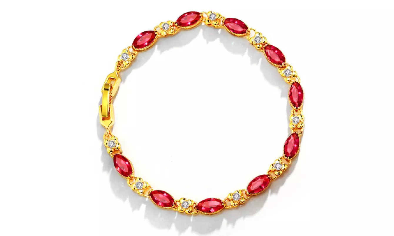 1 ou 2 bracelets plaqués or avec pierres zircon, coloris au choix - Image 3