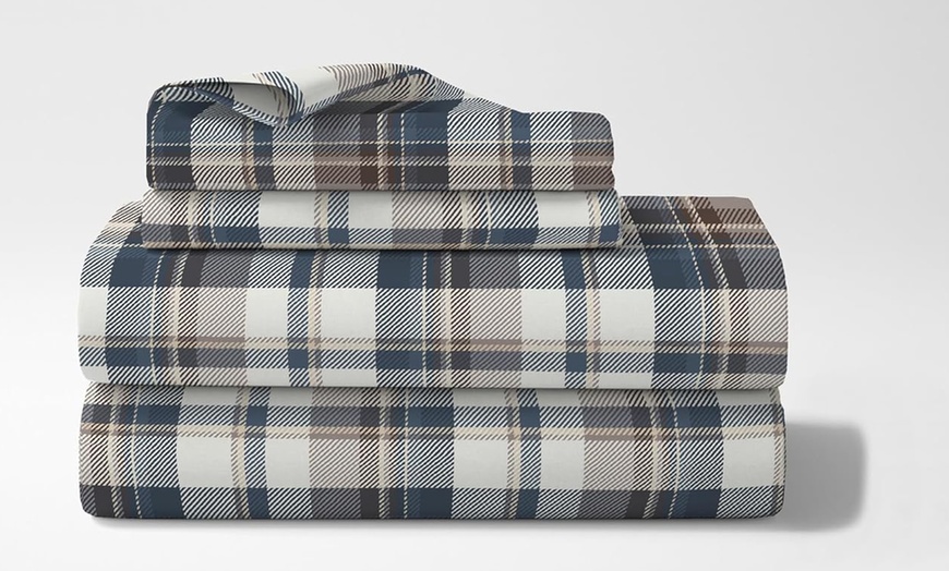 Image 12: Completo lenzuola in flanella di cotone