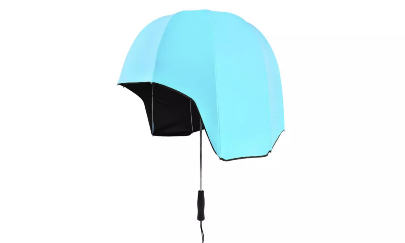 Vinyl Sun and Rain Protection Helmet Umbrellas in Assorted Colours