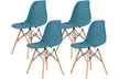 1 achetée = 1 offerte. Chaises "Christie", assise arrondie, souples et confortables, pieds en bois, style scandinave. Sampur - Image 5
