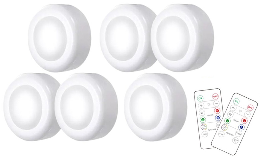 Image 5: Set di 3 o 6 luci LED wireless da 16 colori per armadietti