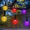 Image 3: 50 LED Multi-Coloured Solar Garden String Light-Multi-color/Warm/White