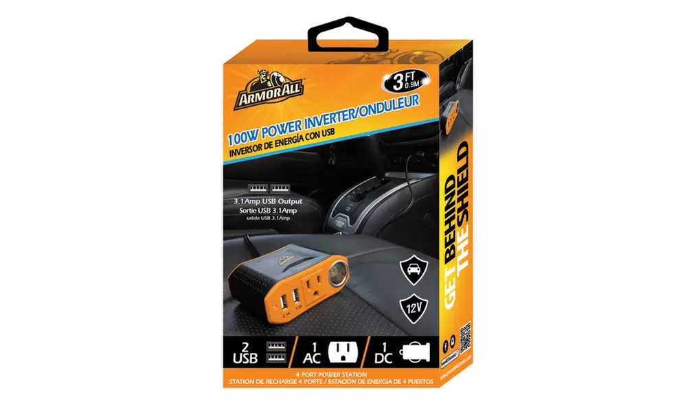 Armor All Car 100W Power Inverter and Converter with 2 USB Ports - Image 3