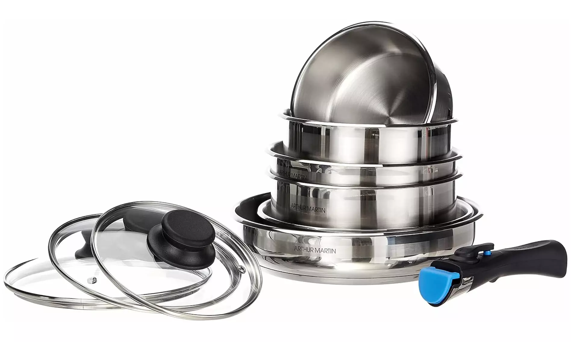 Lot de casseroles ou batterie de cuisine Arthur Martin