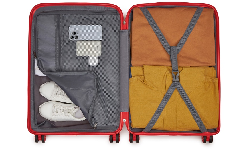 Image 24: KONO One or Four Piece Colorful PP Hard Shell Suitcase With TSA Lock