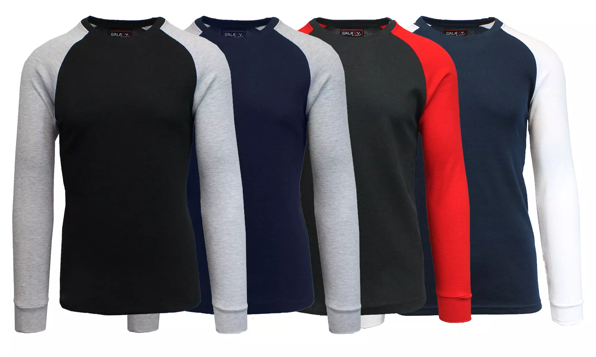 4-Pack Galaxy By Harvic Men's Raglan Thermal Shirts (S-5XL)