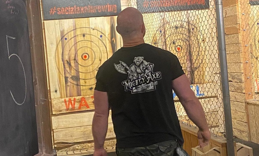 Image 6:  Axe Throwing for 2, 4 or 6 People for 1 Hour Valid Any Day