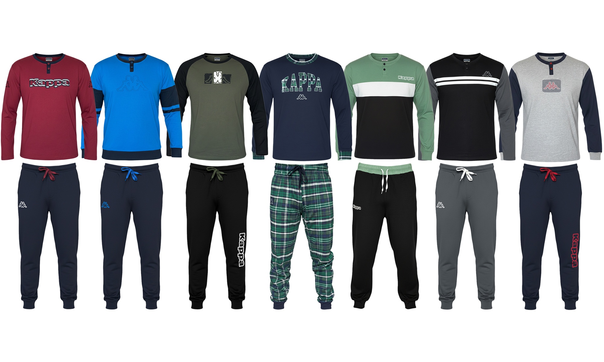 Pigiama lungo uomo Kappa in cotone interlock