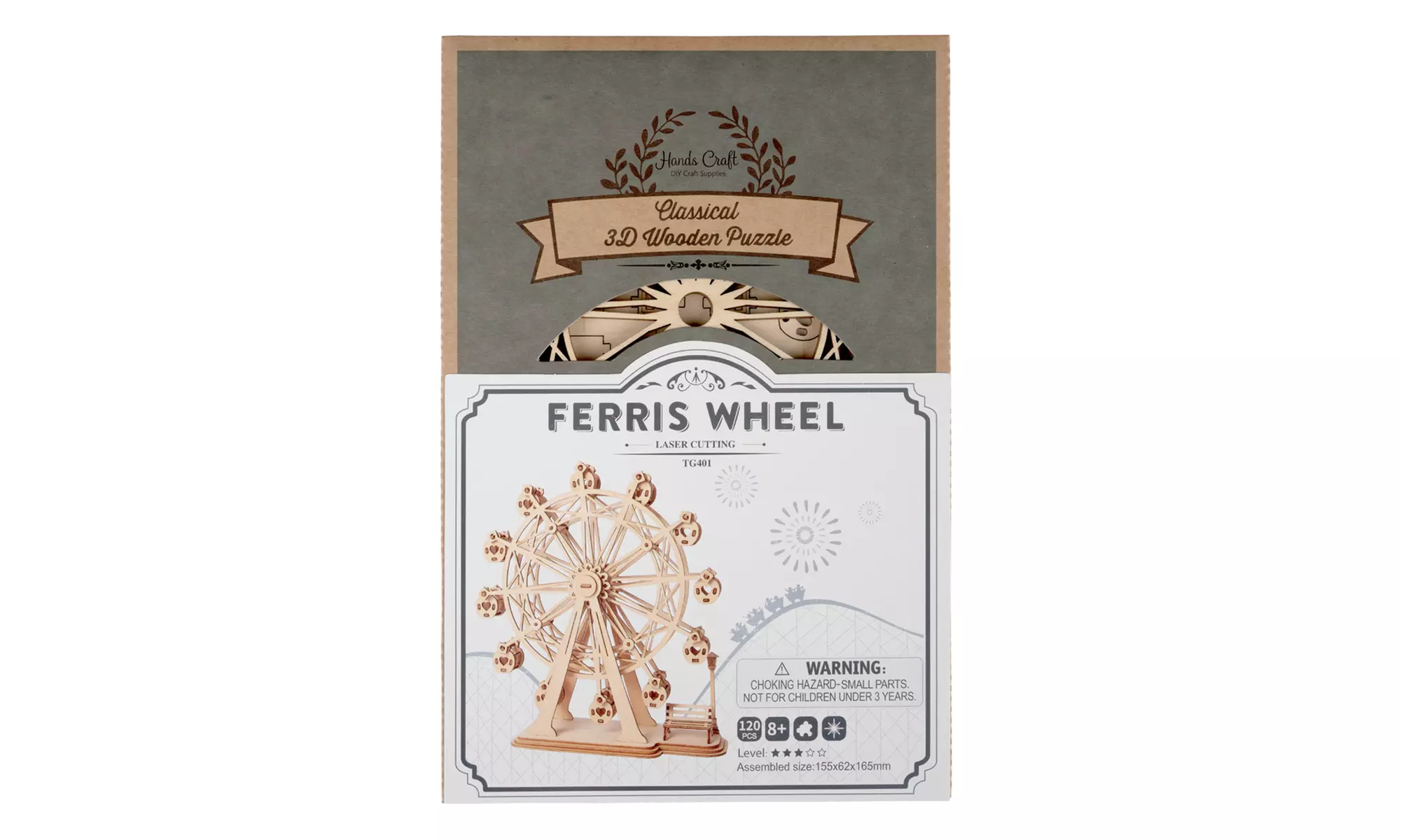 DIY 3D Wooden Puzzle -Transportation/Music/Carnival Rides and more!