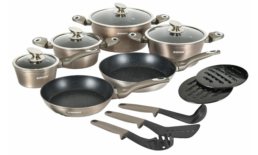 Image 16: Herzberg 14- oder 15-teiliges Kochgeschirr-Set