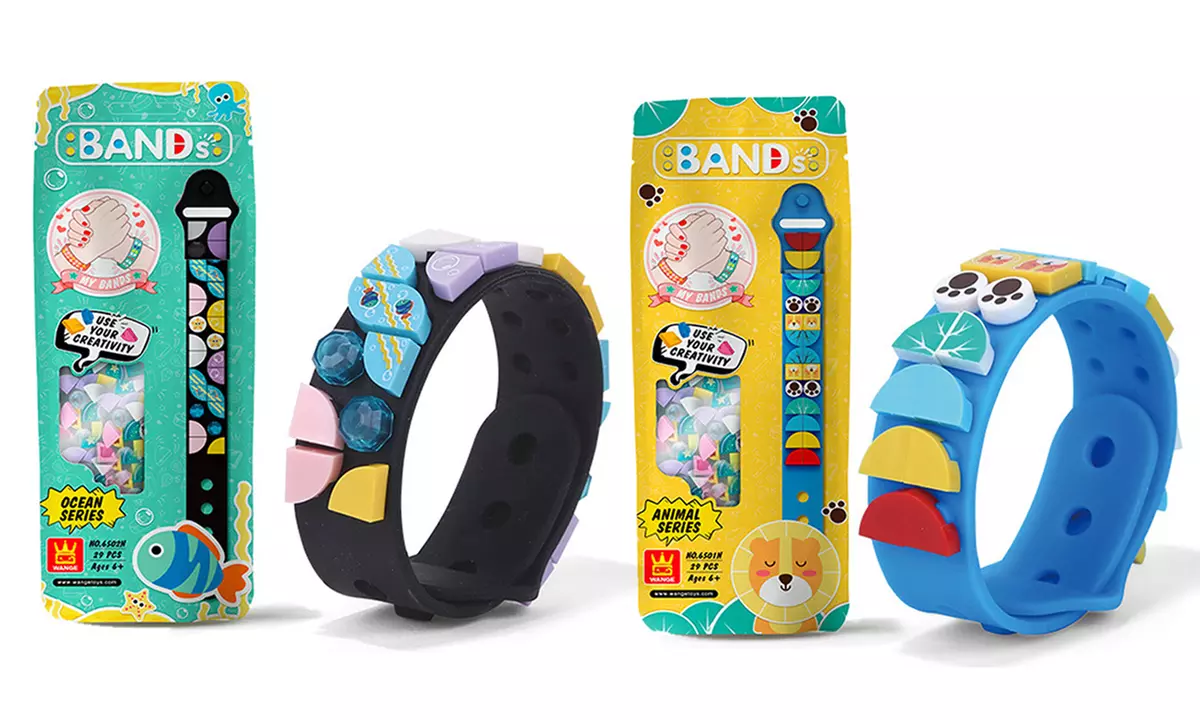 Set de 2 bracelets créatifs DIY pour enfants, coloris au choix - Image 6