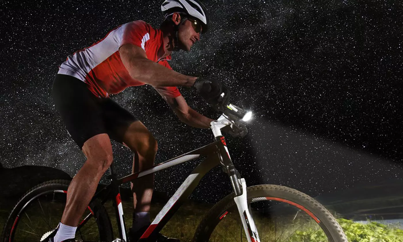 iMounTEK 20000LM Rechargeable Bike Light with 120dB Horn and 6 Lighting Modes