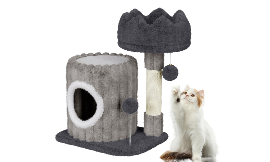 Image 7: Meerlaagse grijze kattenboom