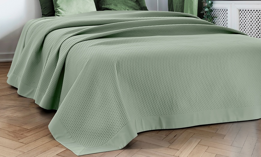 Image 9: Pinsonic-Quilted Spring–Summer Microfiber Bedspread 