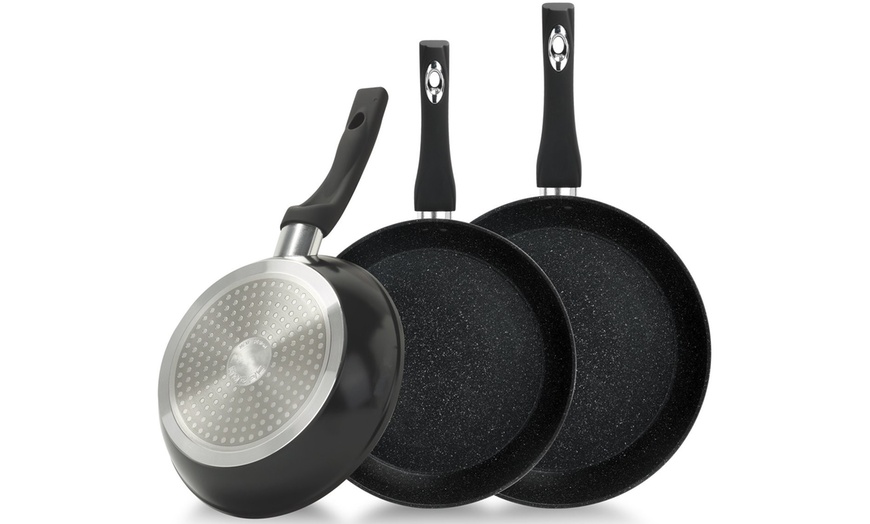 Image 7: Juego de 3 sartenes con revestimiento de mármol, de RoyaltyLine