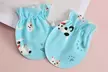 Baby Anti Scratching Soft Cotton Gloves Newborn Protection Face Scratch Mittens - Second Medium