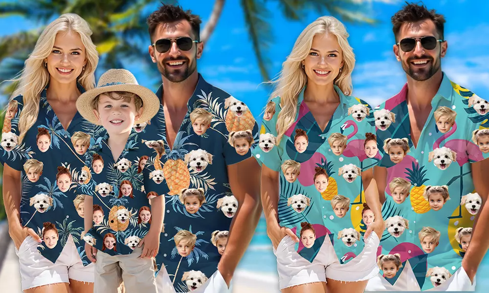 Personalized Hawaiian Shirts for the Whole Family (Up to 86% Off)