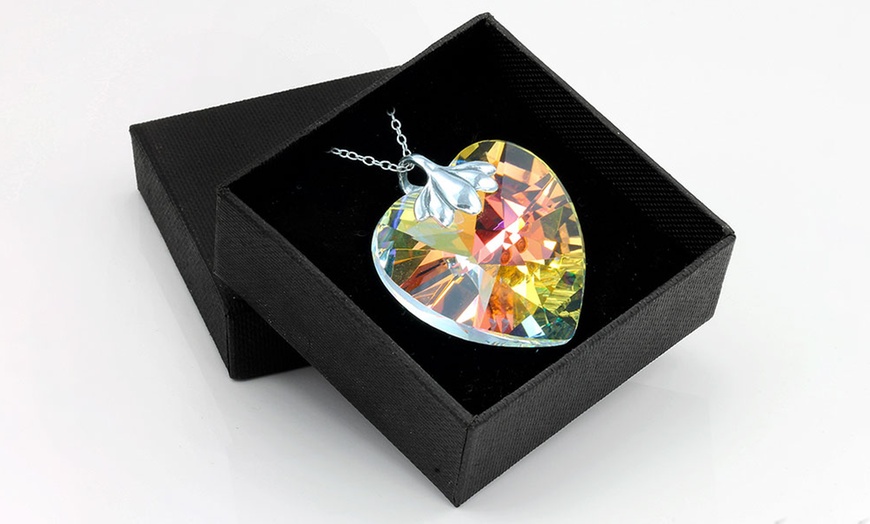 Image 1: Aurora Borealis Crystal Pendant