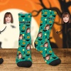 Image 2: Personalisierbare Socken mit eigenem Foto im Halloween-Design