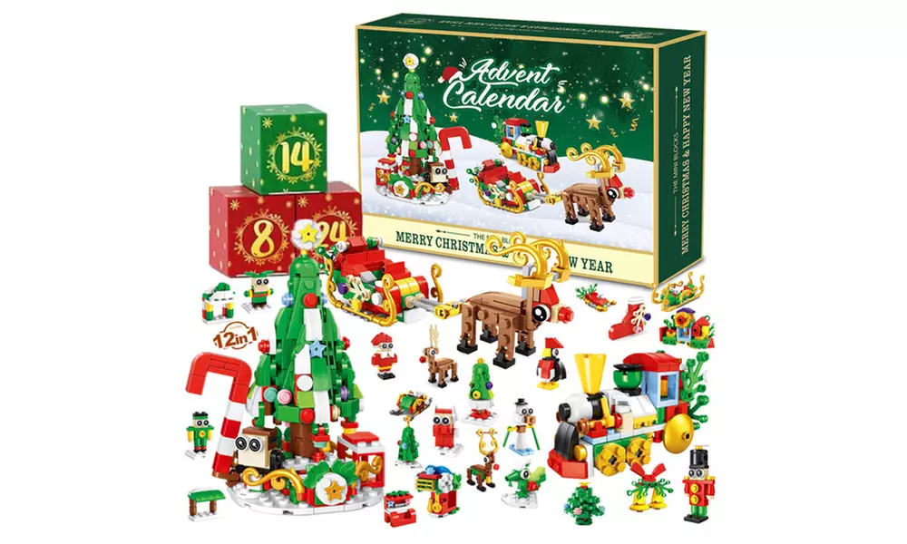 LEGO Inspired Christmas Advent Calendar Building Blocks for Adults