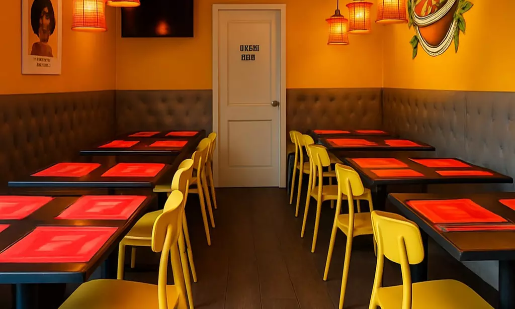 Menú Nikkei con entrante, principal, postre y bebida