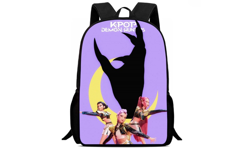 Image 17: KPop Demon Hunters Inspired Backpack Set 